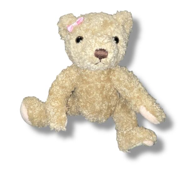 Herrington Teddy Bear Mercedes Benz 2011 Plush Pink Bow Stuffed Animal Gift 10" - Picture 1 of 12